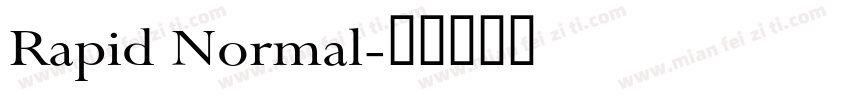Rapid Normal字体转换